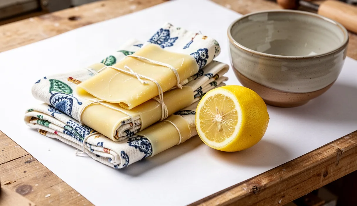 Crafting and Mending Cotton Beeswax Food Wraps